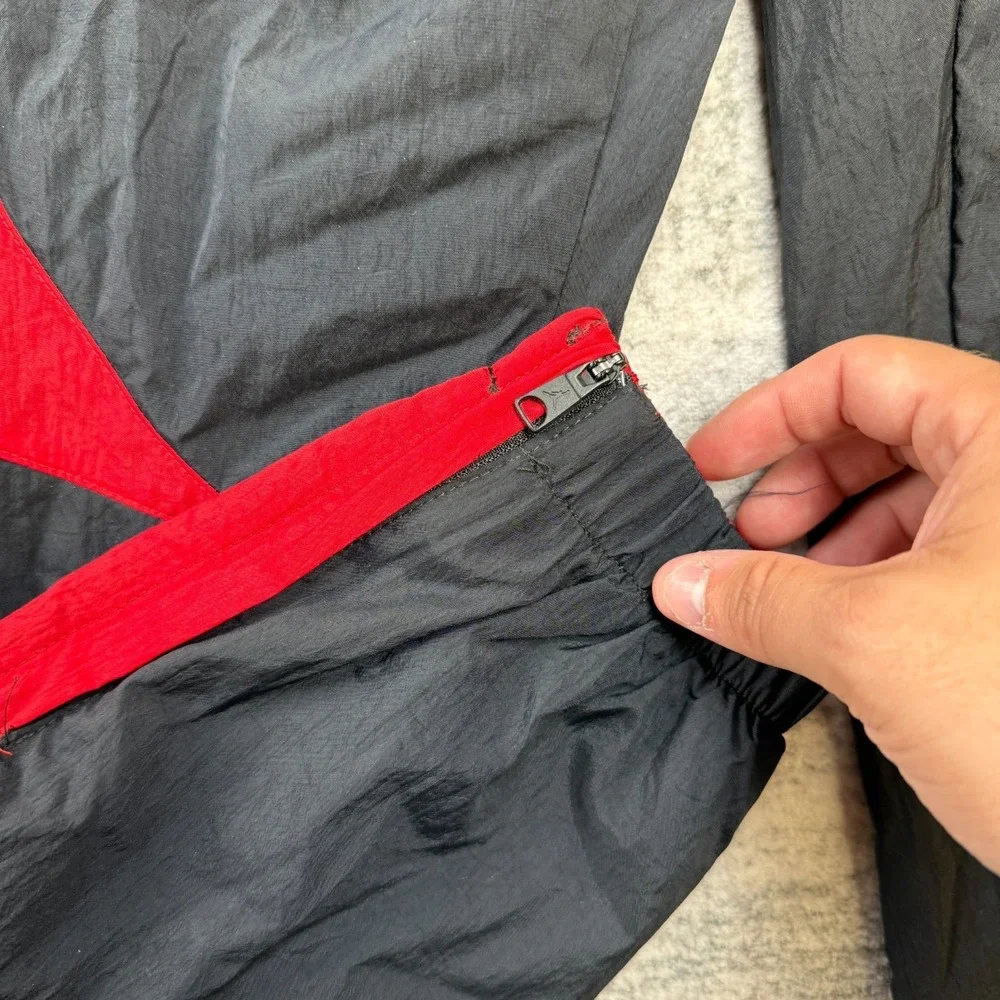 Jordan Sport Jam Warm Up Pants Mens Medium Black Red Windbreaker Mesh Jumpman